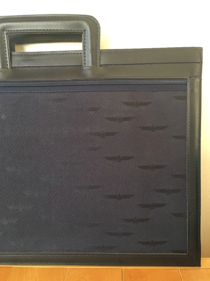 Vintage 1980 NWOT Blue Bank of America BOA Woven Fabric Vinyl Handle Cases Bags - Image 4 of 4