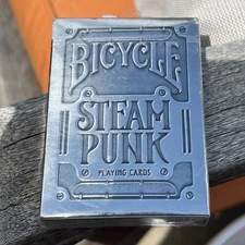 New Bicycle Silver Steampunk Playing Cards Designed by Theory 11 Factory Sealed
