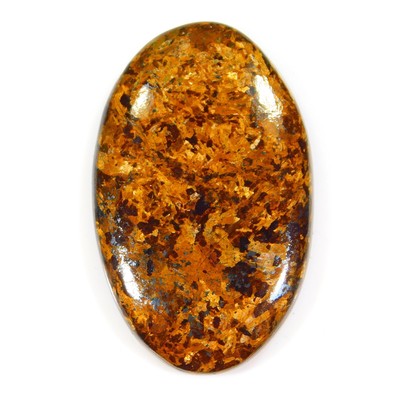 58 CT NATURAL GOLDEN FIRE BRONZITE Oval CABOCHON GEMSTONE 38x24x6 MM UU=0265