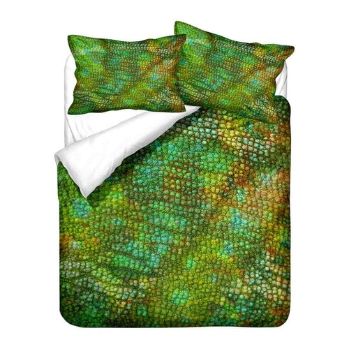 Coloration Protection Lizards 3D Quilt Duvet Doona Cover Set Pillow case Print - Afbeelding 4 van 4