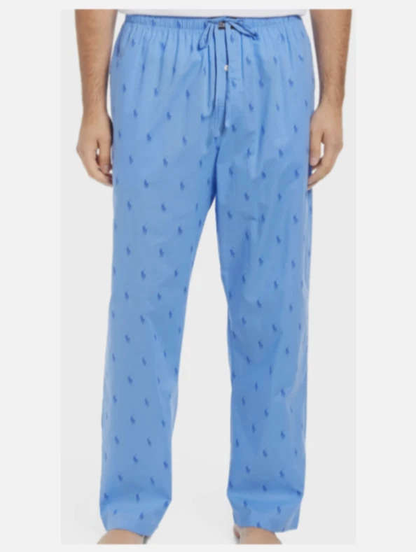 Polo Ralph Lauren All Over Pony Sleep Blue Blue woven Pants XL NWT