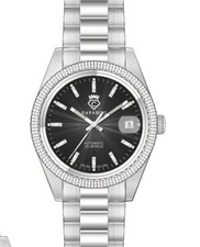 Cavadini Automatik Herrenuhr Kal. Felsa swiss made CV-334 Leonardo Stahl-schwarz