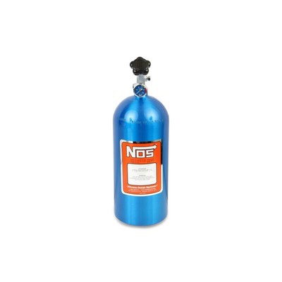 NOS Nitrous Oxide Bottle 14745NOS; 10lb NOS Bottle w/High-Flow Valve, Blue