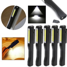 5x LED COB Work Light Pocket Hand Clip Inspection Penlight Torch Flashlight Lamp