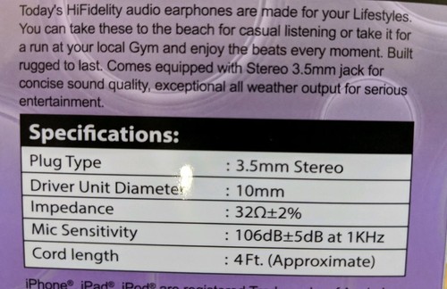 Auriculares digitales mejorados para graves de dos tonos con cable de 4 pies 3,5 mm estéreo púrpura y amarillo - Imagen 4 de 10
