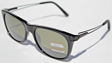 SERENGETI Pivia POLARIZED Sunglasses Shiny Black/555nm Gray Green NEW 8195 Italy