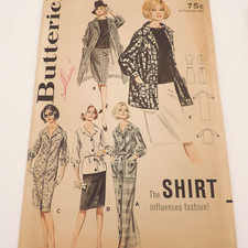 1960s Butterick 3034 Shirt/Blouse/Jumper/Dress/Jacket Size 12 B32 Uncut/FF