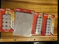 Assorted 4Pack Heavy-Duty Feltac Self-Stick Felt Floor Savers Pads.