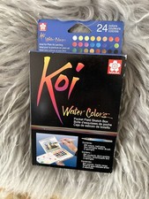 KOI WATER COLOR 24 Colors Pocket Field Sketch Box