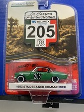 1/64 GREENLIGHT LA CARRERA PANAMERICANA #205 54 RALLY 1953 STUDEBAKER COMMANDER