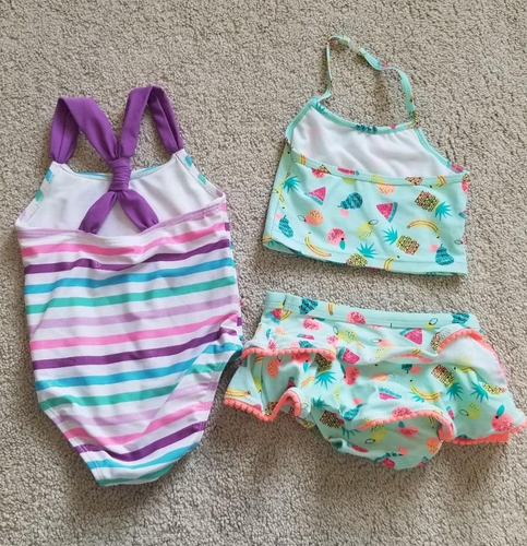 Toddler Girls' Swimsuit Lot – Size 18M – One-Piece & Two-Piece Swimwear - Bild 2 von 4