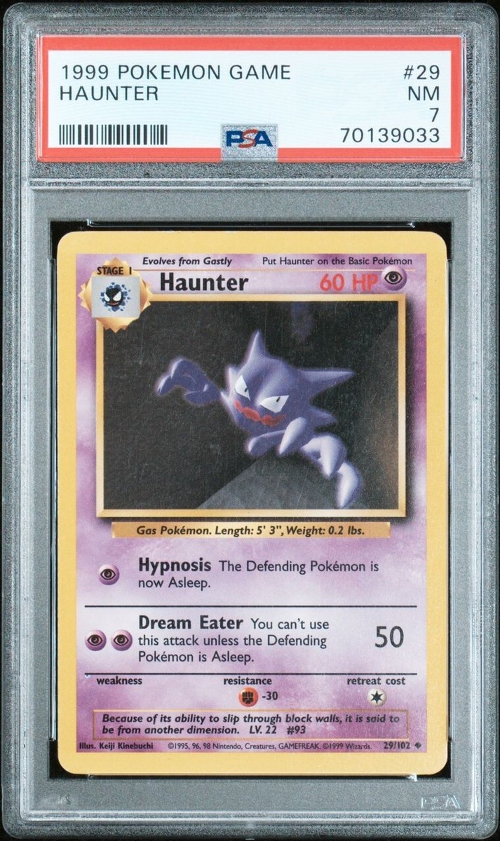 1999 Pokemon Base Set Haunter 29/102 PSA 7 NM! | eBay