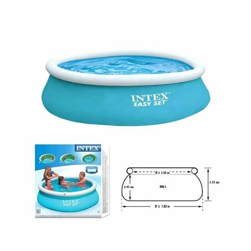 Intex Aqua Blue 6' x 20" Easy Set Aboveground Swimming Pool - 第 3/4 張圖片