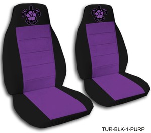 Fits 2017 Ford Focus Front Seat Covers Black Purple Hibiscus Turtle Image Is Loading Fits 2017 Ford Focus Front Seat Covers Black