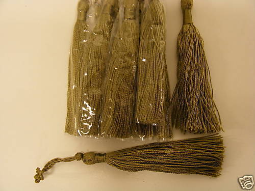 Tassels - Olive Green x 10 - Picture 1 of 1