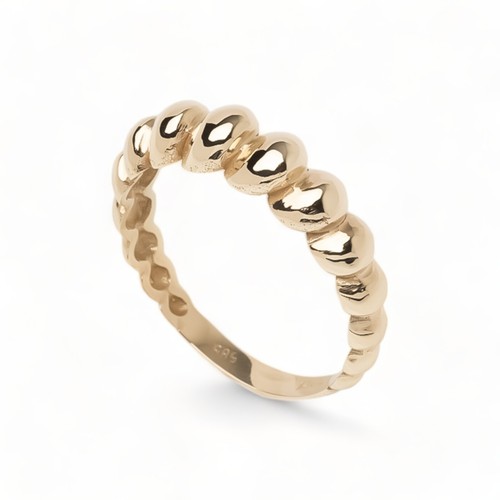 Bubble Ring/Chunky Ring/14K Solid Gold Ring/Croissant Ring/Statement Ring - 第 1/7 張圖片