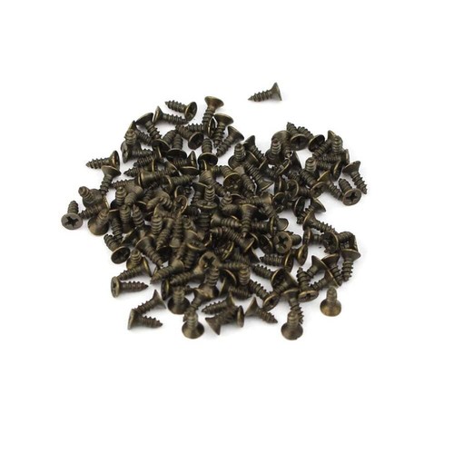 200PCS Small Cross Flat Head Tapping Wood Screws with Oxide and Wax Tiny Scre... - Picture 6 of 6