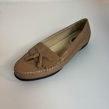Dr Scholls E23-2X Leather Loafer Moccasin Tan Double Air-Pillo Insoles 6.5W