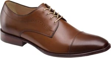Johnston & Murphy McClain Cap Toe Oxfords Dress Shoes Men's 11.5 Brown $165 NEW