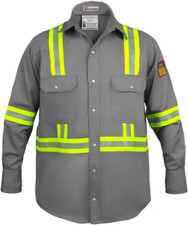 Flame Resistant High Visibility Hi Vis FR Shirt - 100 C - 7 Oz