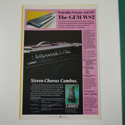 21x30cm magazine cutting 1992 LANEY STEREO CHORUS