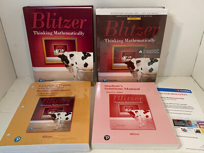 Blitzer Thinking Mathematically 7th Ed. Instructors ,Student,Solutions,Worksheet