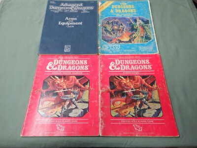 Books - D+D 4-Pack Reference Materials - Fair Condition