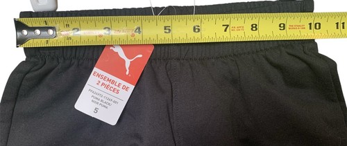 New Puma Boy's 2-Piece T-Shirt & Shorts Set In Black Size 5 - Picture 5 of 12