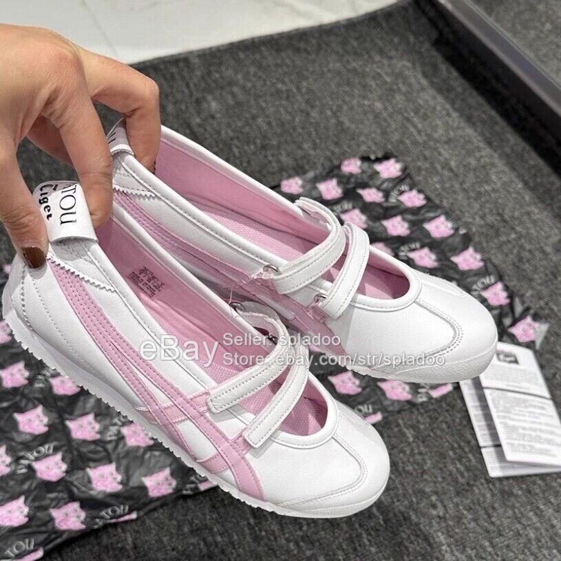 2025 Patou X Onitsuka Tiger México 66 Zapatos de Bailarina 1183C379-101 Blanco/Rosa