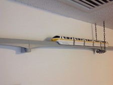 Single Track Wall Bracket for Mounting Disney Monorail Playset Track to a Wall
