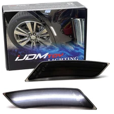 Smoked Lens White Full LED Side Marker Light Kit For Cadillac 19-up XT4, 20+ XT6