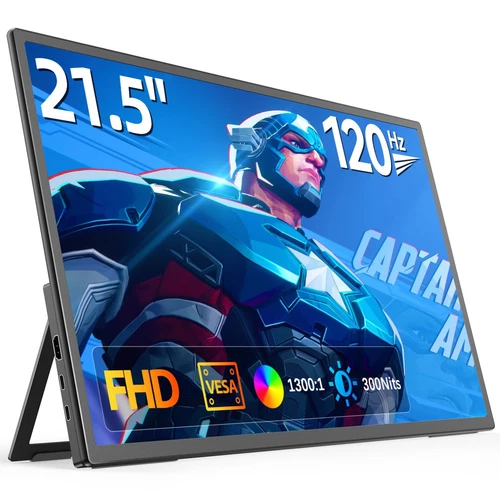 21,5 Zoll 120Hz Gaming Monitor 1920x1080 USB-C Tragbarer Screen für PS4/5 Xbox