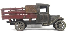 North & Judd Model T Cast Iron Anchor Stake Truck with Red Bed   Rare