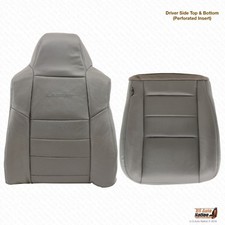 2003 Ford F250 F350 Lariat Driver Bottomlean Back Perforated Leather Cover Gray
