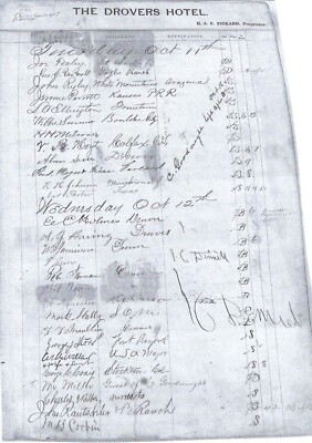 1870 Register Shows Charles Goodnight, Gettysburg Hero Stayed At Drovers Hotel