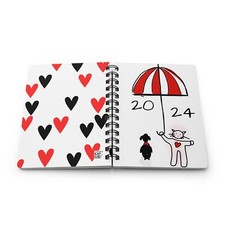 Cute friends Spiral Bound Journal Notebook for 2024