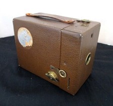 Vintage 1930 50th Anniversary Brown Kodak Box Camera - Nice 