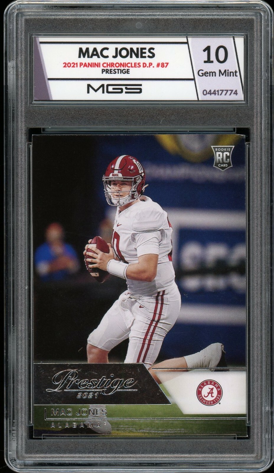 2021 Panini Chronicles Draft Picks Prestige Mac Jones MGS GRADED 10 #87 RC 🔥