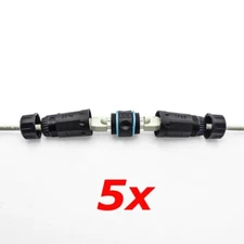 5 PACK - CAT6 CAT5e Inline Shielded Female RJ45 Outdoor Waterproof Cable Coupler