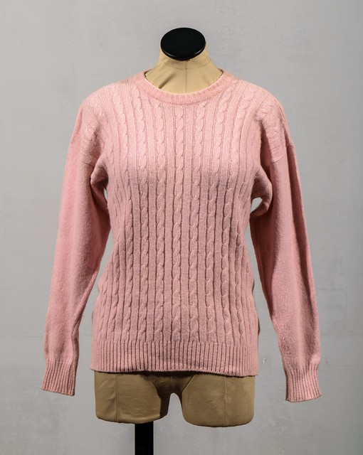 Edinburgh Woollen Mills 60 Wool 20 Angora Soft Pink Cable Knit Sweater Sz 36 eBay