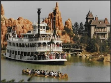 Disneyland Paris Original 90s Disney Photo Mark Twain Riverboat Haunted House