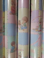NOS Precious Moments American Greetings Wrapping Paper 2002 One Roll - multi dis