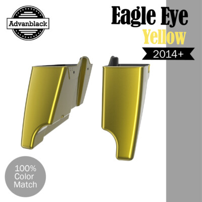 Advanblack Stretched Saddlebag EAGLE EYE YELLOW Fit 14+ Harley Street Road Glide