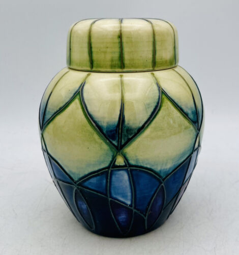 MOORCROFT Barattolo Zenzero - INDIGO di Emma Bossons 2000 - Foto 2 di 4
