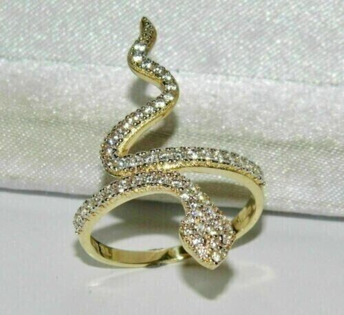 NEW 3.Ct Round Cut Moissanite Engagement Women's Ring 14K Yellow Gold Plated