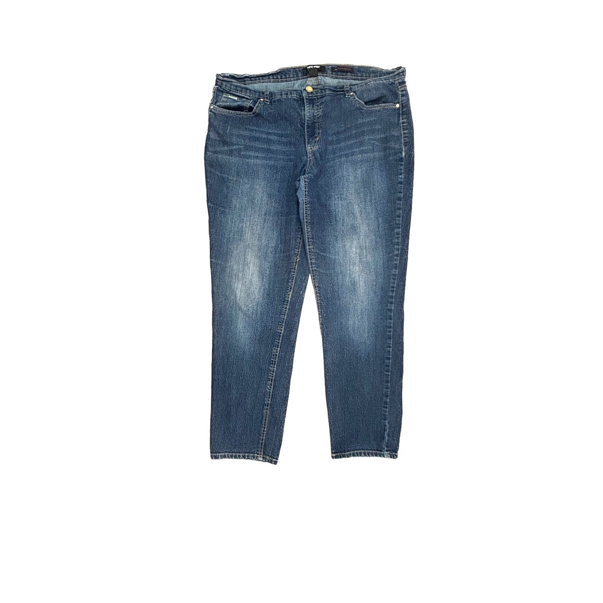 Nine West Alec Slim Boyfriend Ankle Women's size 14 Dark Blue Denim jeans |  eBay