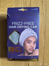 Donna Frizz Free Hair Drying Cap One Gray Easy Twist Button 