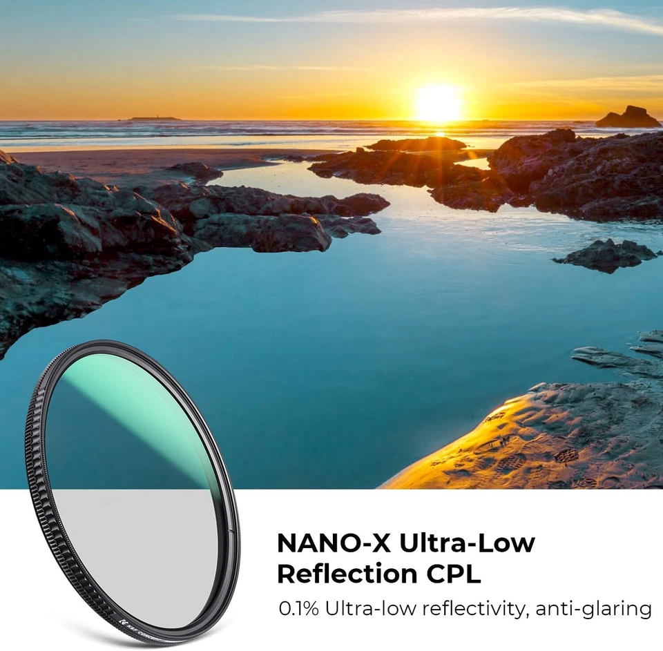 K&F Concept Ultra-Low Reflectivity CPL Filter Circular Polarizer 55/67/72/7782mm - Image 3 of 4