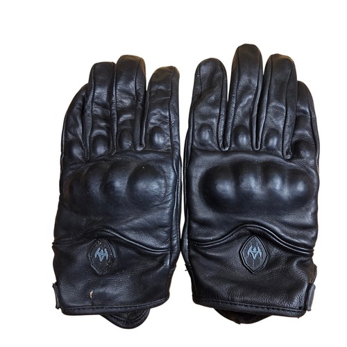 Damascus Protective Gear ATX95 All Leather Gloves w/ Knuckle Armor Medium EUC
