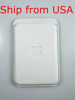 Original Apple Magsafe leather wallet engineering/prototype White support FindMy